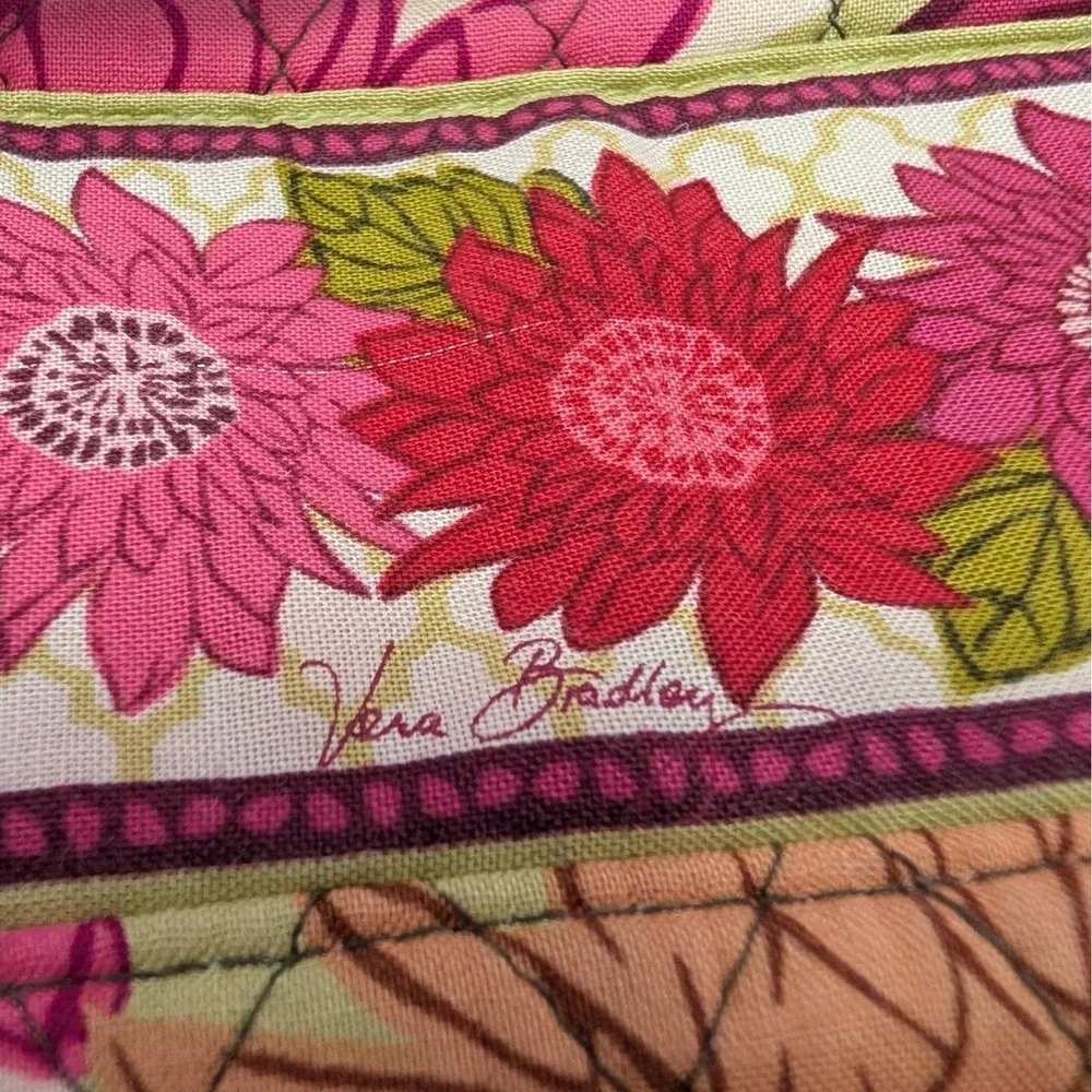 Vera Bradley Laptop Tote Hello Dahlia Floral Quilted Bag Double Handles Retired